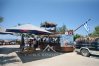 拉普拉亚海滩酒吧在Riccos海滩Geroskipou（Yeroskipou），帕福斯，塞浦路斯