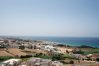 查看帕福斯海岸线从Melanos在Chloraka，塞浦路斯